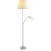LINDBY Lampadaire Tissu 'Nantwin' en textile pour salon & salle à manger