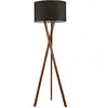 Lucande Lampadaire Tissu 'Auriane' en textile pour salon & salle à manger