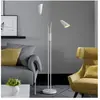 Lucande - Lampadaire 'Medira' en métal pour salon & salle à manger