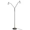 Lindby lampe sur pied Gwendolin, 160 cm, couleur nickel, à 2 lampes