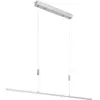 Lucande, suspension LED Arnik, 140 cm, couleur nickel, à intensité variable