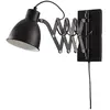 Lindby applique murale Merle, noir, 60cm, lampe de lecture, extensible