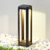 LAMPENWELT.COM Lucande Lampe pour socle LED Fery, anthracite, métal, 50 cm, IP65