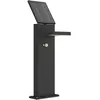 LAMPENWELT.COM LED Lampe Solaire 'Silvan' en aluminium