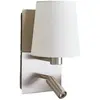 LAMPENWELT Applique murale Lindby Aiden, blanc, nickel, lampe de lecture LED
