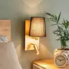 LAMPENWELT Lindby, applique murale Aiden, 30 cm, noir, doré, lampe de lecture LED