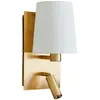 Lindby LED Applique Murale Tissu 'Aiden' en textile pour salon & salle à manger