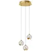 Lucande Led Suspension en verre 'Hayley' en verre pour salon & salle à manger