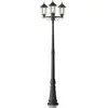 Lindby luminaire d'extérieur Nane, 217cm, noir, résistant à l'eau de mer, E27