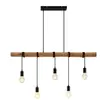 Lindby Suspension à intensité variable 'Rom' en bois pour salon & salle à manger