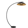 Lindby lampe à arc Emilienne, noir, doré, 180 cm