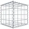 Gabion 40 cm x 40 cm x 40 cm (L x H x P), maille 10 cm x 10 cm, spirale