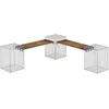Gabiona Banc de jardin 3 gabions CUMARU MW 5 x 5 cm