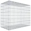 Gabiona Gabion 100 cm x 80 cm x 50 cm (L x H x P), maillage 5 cm x 10 cm, anneau en C