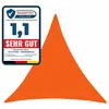 Casa Pura - Voile d'ombrage Hydrofuge Orange 3,6 x 3,6 x 5,1 m