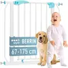 barrière de sécurité - ib style® - BERRIN - 130-140 cm | Blanc-turquoi...
