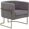 Beliani - Fauteuil club en velours gris SIRKKA