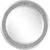 BELIANI Miroir mural rond avec cadre décoratif argenté ERBRAY