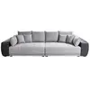 BELIANI Canapé 4 places en tissu gris foncé et noir TORPO