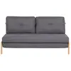 BELIANI Canapé convertible 2 places en tissu gris foncé edland 135369