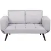 BELIANI Canapé convertible 2 places en tissu gris clair BREKKE