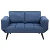 BELIANI Canapé convertible 2 places en tissu bleu marine BREKKE