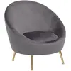 Beliani Langa Fauteuil - Velours Gris