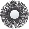 BELIANI Miroir Mural Rond Moderne en Rotin Tressé Naturet ø 60 cm Noir Kalasin