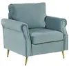 BELIANI Fauteuil en velours vert menthe VIETAS