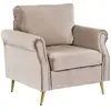 Beliani Fauteuil en velours taupe VIETAS