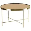 BELIANI Table basse marron et dorée ronde d 63 cm LUCEA