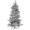 Beliani - Sapin de Noël Artificiel 210 cm Blanc avec effet Fausse Neige Idéal Pour les Fêtes