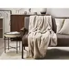 BELIANI Plaid Beige 150 X 200 Cm Labyar