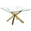 Table basse - BELIANI - STARLIGHT - Carré - Doré - Verre et métal