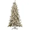 BELIANI Sapin De Noël Led Effet Neige 210 Cm Blanc Tatlow
