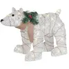 BELIANI Décoration LED ours polaire pour extérieur 34 cm blanc SIVULA