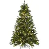 BELIANI Sapin de Noël Vert Artificiel à Support Métallique Pré-Allumé 210 cm Fiddle