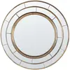 BELIANI Miroir Mural Rond à Suspendre Design Moderne Doré Cadre à 2 Epaisseurs Belchite