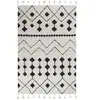 BELIANI Tapis en coton blanc et noir 160 x 230 cm KHEMISSET