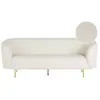 BELIANI Canapé 3 places en tissu bouclé blanc LOEN