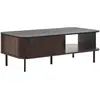 BELIANI Table basse bois foncé et noir JOSE