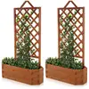 2xrose arche boîte de plantation treillis treillis aide à l'escalade p...