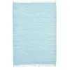 Theko Tapis réversible en coton - tissé à la main - Bleu claire 40x60