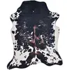 Gino Falcone Tapis en peau de vache artificielle noir et blanc 150x190