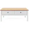 Finori Table basse Bergen 56A Blanc et chêne artisanal TU