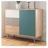 BUT Rangement scandinave ARUBA Chêne, gris, bleu et blanc
