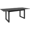 GPASPLUS Table à manger extensible 4 à 8 personnes L160/200 cm - Effet ardoise