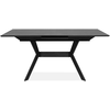 Maison et Styles Table à manger extensible 160-200x90x76 cm décor ardoise et noir