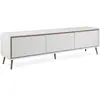 Calicosy Meuble Tv 3 Abattants L175 Cm - Chêne Artisan / Blanc
