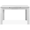 Maison et Styles Table extensible - BIRMINGHAM - 80A - Ouverture synchonisée automatique - Décor blanc - 6 / 8 personnes - 125-165 x 75 x 80 cm